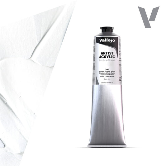 Pintura Acrílica Blanco Titanio Rutilo 200 ml - Bellas Artes