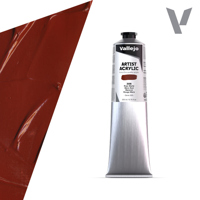Pintura Acrílica Rojo Marte 200 ml - Bellas Artes
