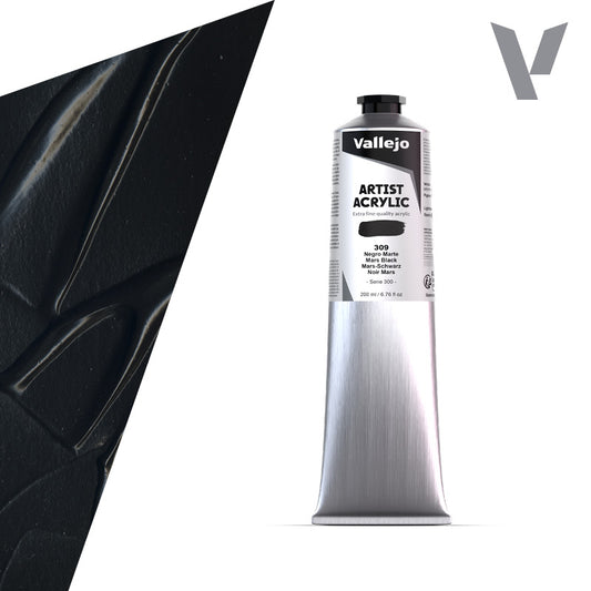 Pintura Acrílica Negro Marte 200 ml - Bellas Artes