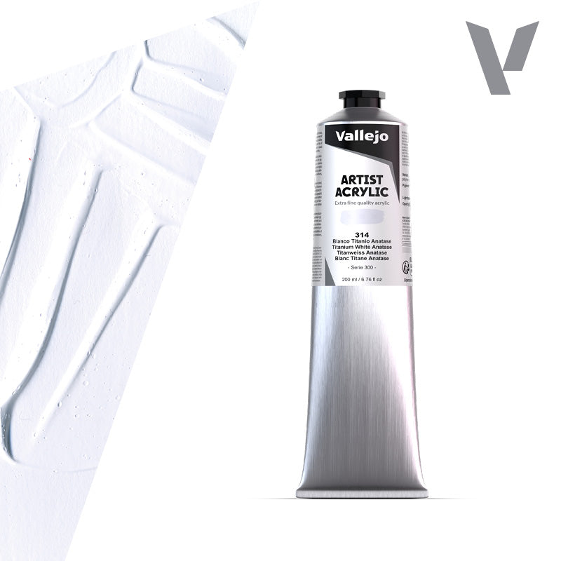 Pintura Acrílica Blanco Titanio Anatase 200 ml - Bellas Artes
