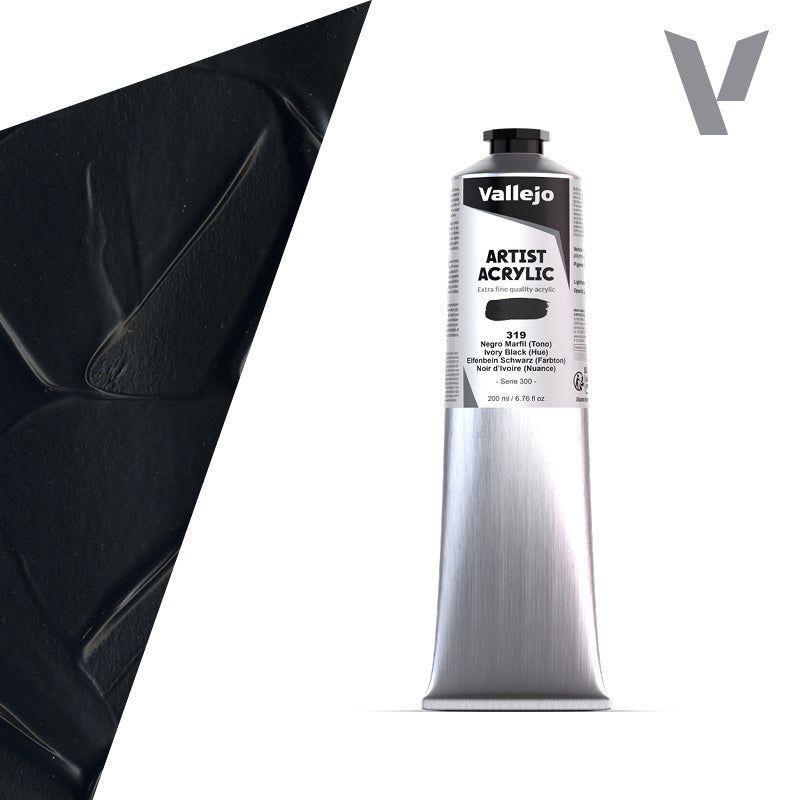 Pintura Acrílica Negro Marfil (Tono) 200 ml - Bellas Artes