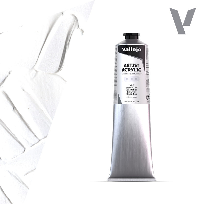 Pintura Acrílica Blanco Zinc 200 ml - Bellas Artes