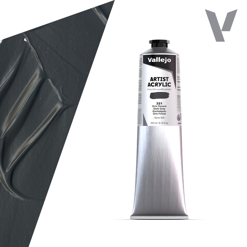 Pintura Acrílica Gris Oscuro 200 ml - Bellas Artes