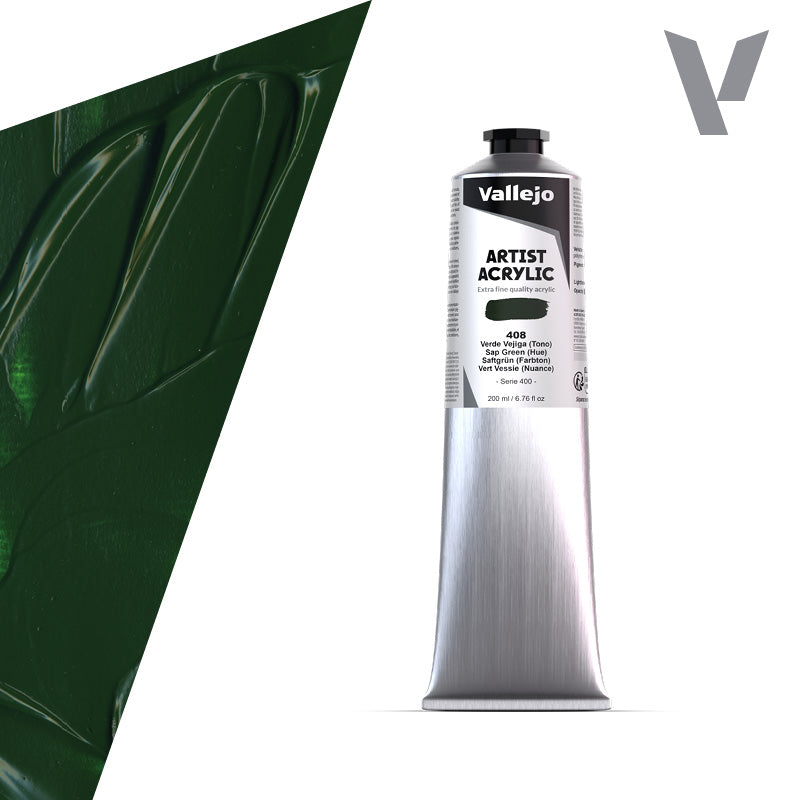 Pintura Acrílica Verde Vejiga (Tono) 200 ml - Bellas Artes