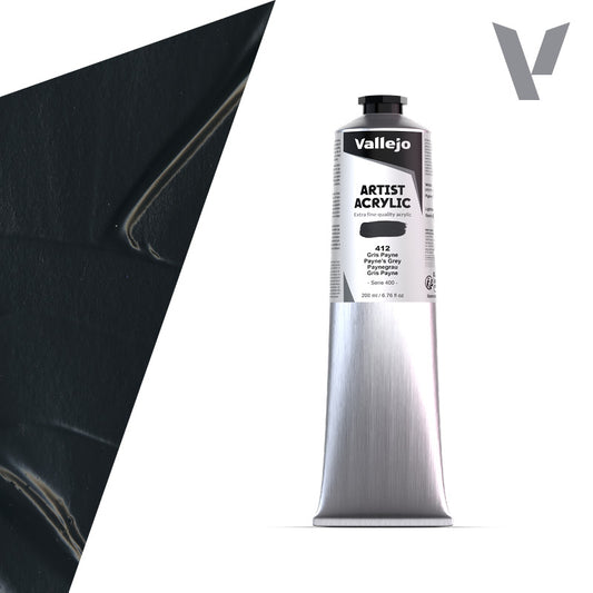 Pintura Acrílica Gris Payne 200 ml - Bellas Artes