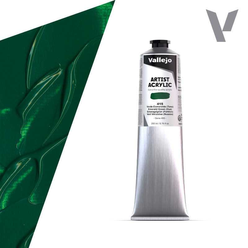 Pintura Acrílica Verde Esmeralda (Tono) 200 ml - Bellas Artes