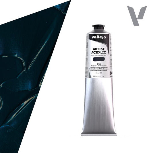 Pintura Acrílica Turquesa Ftalocianina 200 ml - Bellas Artes