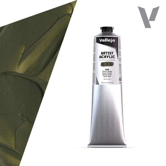 Pintura Acrílica Tierra Verde 200 ml - Bellas Artes