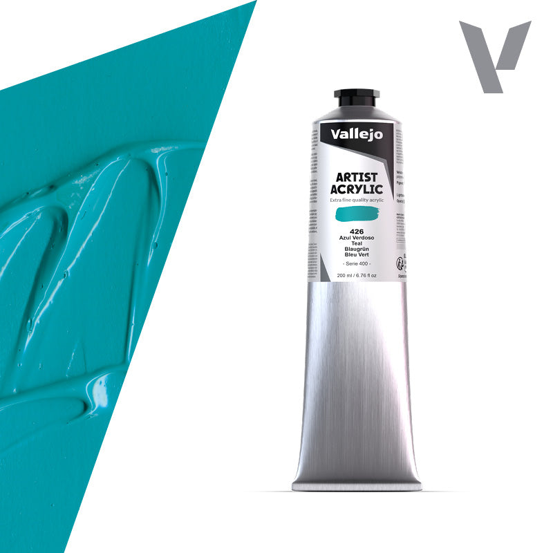 Pintura Acrílica Azul Verdoso 200 ml - Bellas Artes