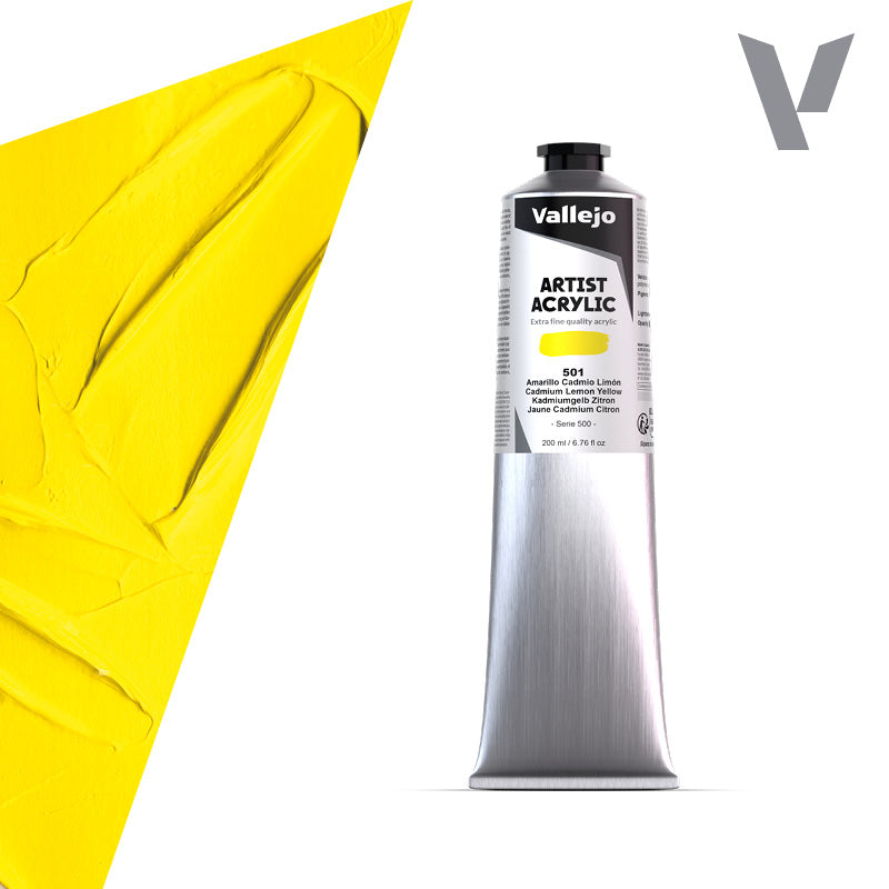 Pintura Acrílica Amarillo Cadmio Limón 200 ml- Bellas Artes