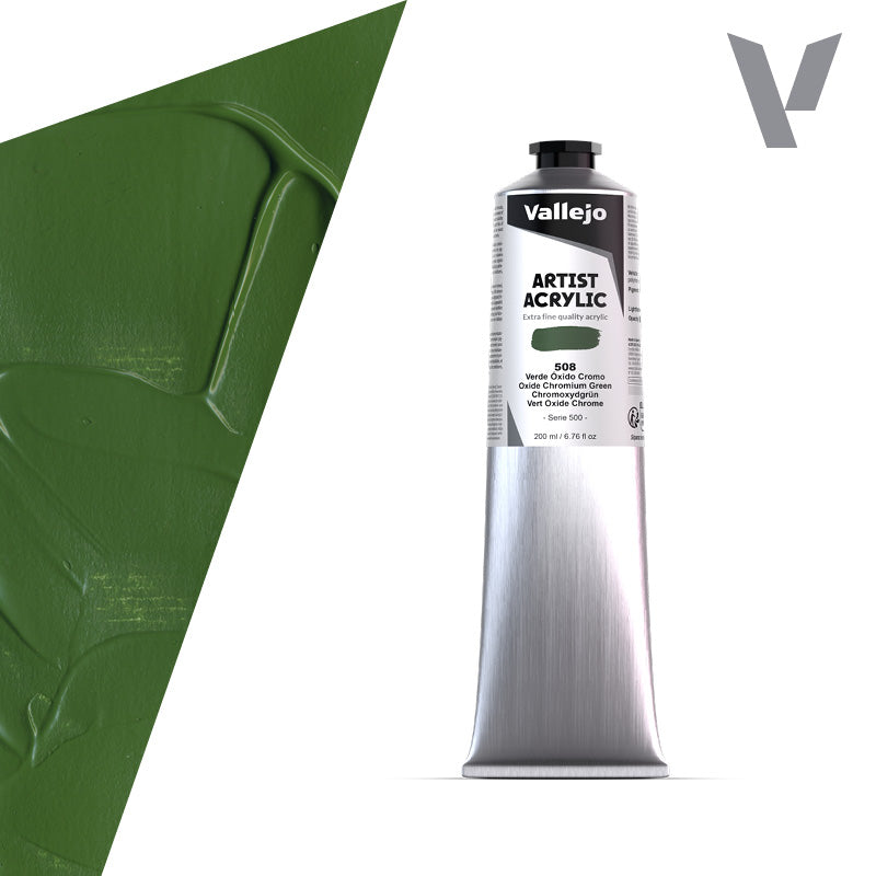Pintura Acrílica Verde Óxido Cromo 200 ml - Bellas Artes