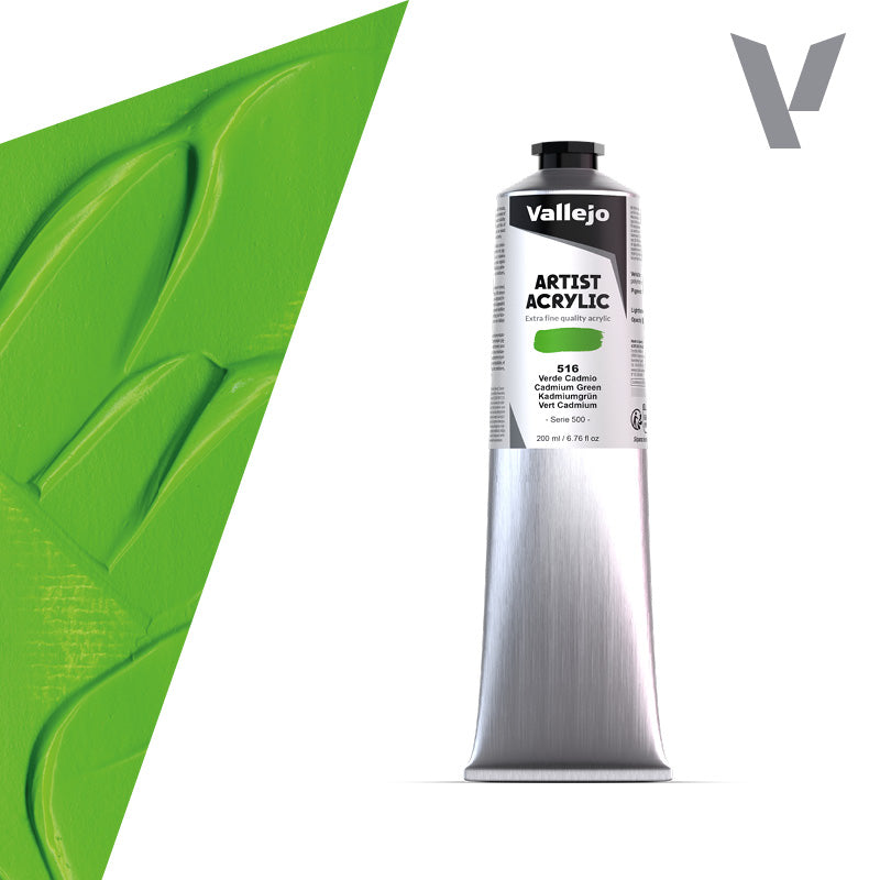 Pintura Acrílica Verde Cadmio 200 ml - Bellas Artes