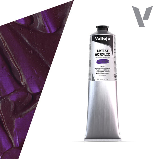 Pintura Acrílica Violeta Fluorescente 200 ml - Bellas Artes