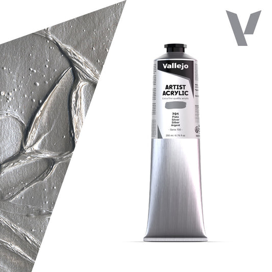 Pintura Acrílica Plata 200 ml - Bellas Artes