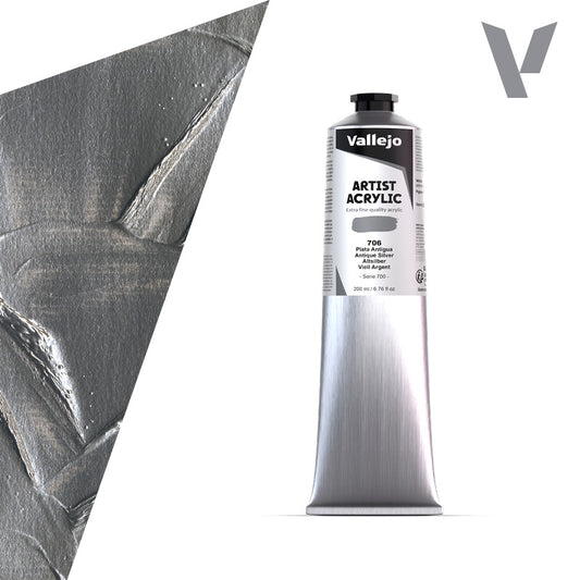 Pintura Acrílica Plata Antigua 200 ml - Bellas Artes