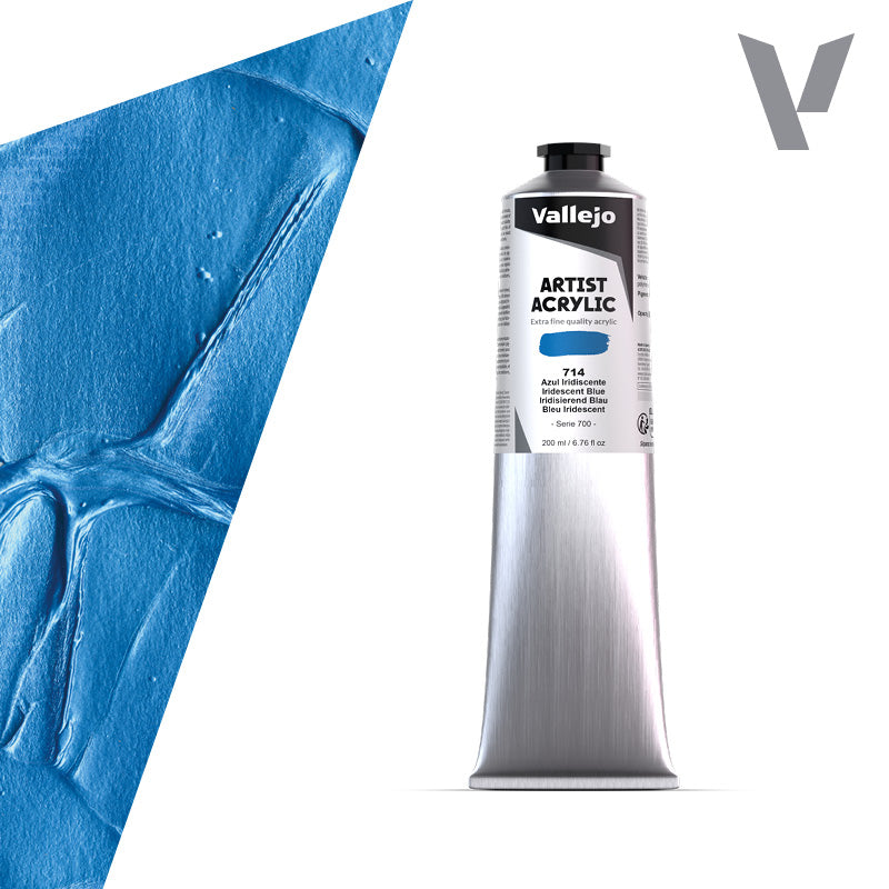 Pintura Acrílica Azul Iridiscente 200 ml - Bellas Artes