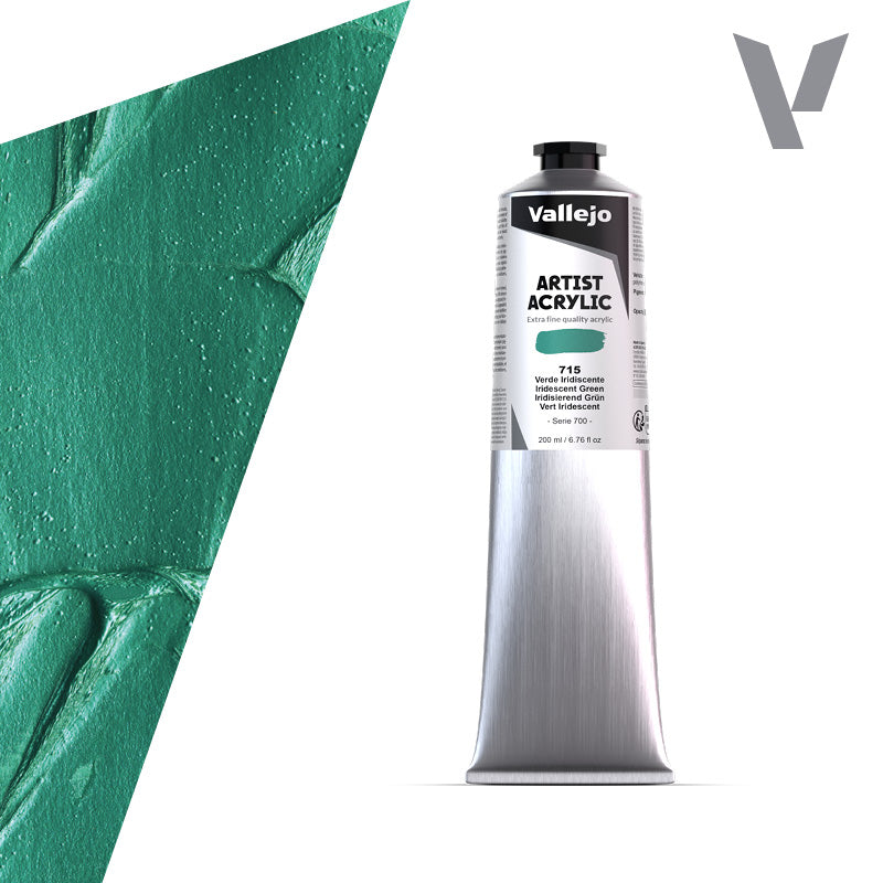 Pintura Acrílica Verde Iridiscente 200 ml - Bellas Artes