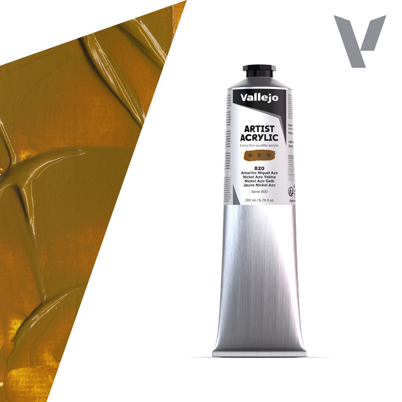 Pintura Acrílica Amarillo Niquel Azo 200 ml- Bellas Artes