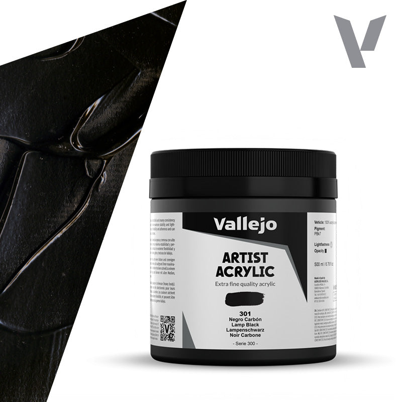 Pintura Acrílica Negro Carbón 500 ml - Bellas Artes