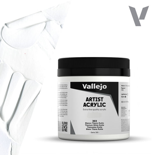 Pintura Acrílica Blanco Titanio Rutilo 500 ml - Bellas Artes