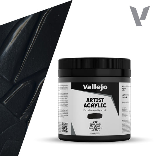 Pintura Acrílica Negro Marte 500 ml - Bellas Artes