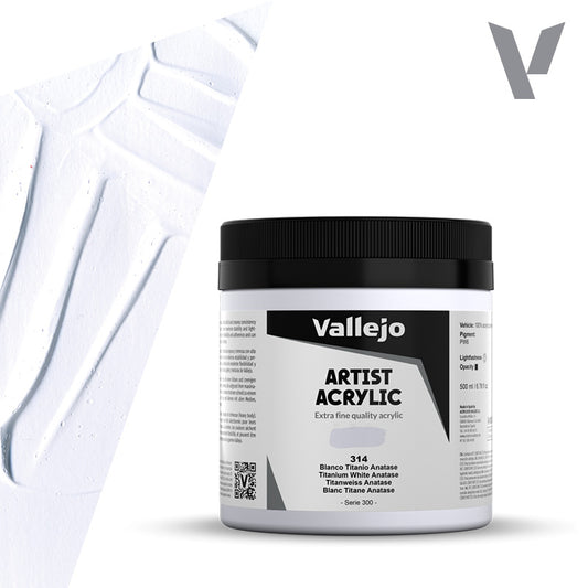 Pintura Acrílica Blanco Titanio Anatase 500 ml - Bellas Artes