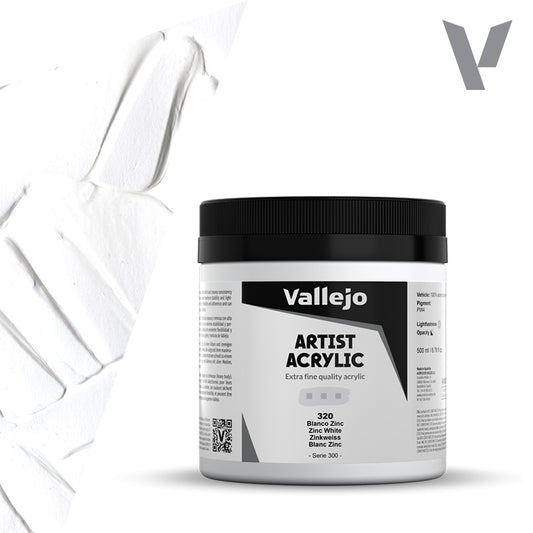 Pintura Acrílica Blanco Zinc 500 ml - Bellas Artes