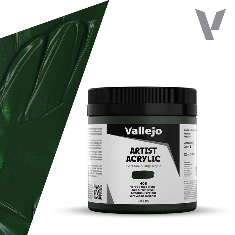 Pintura Acrílica Verde Vejiga (Tono) 500 ml - Bellas Artes