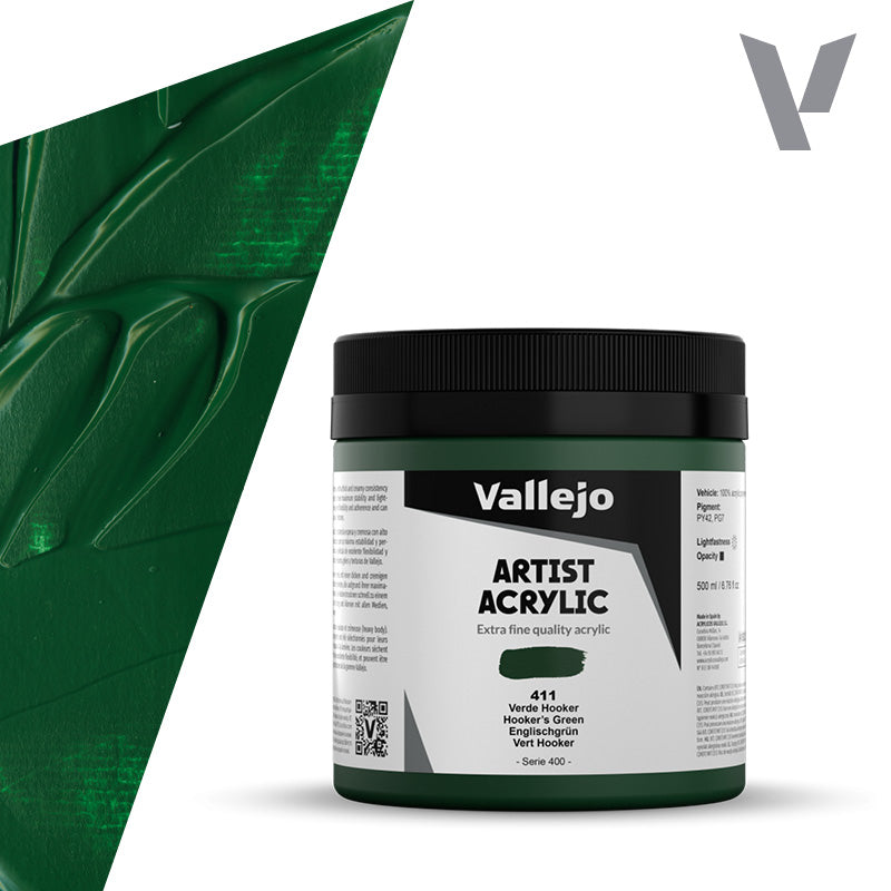 Pintura Acrílica Verde Hooker 500 ml - Bellas Artes
