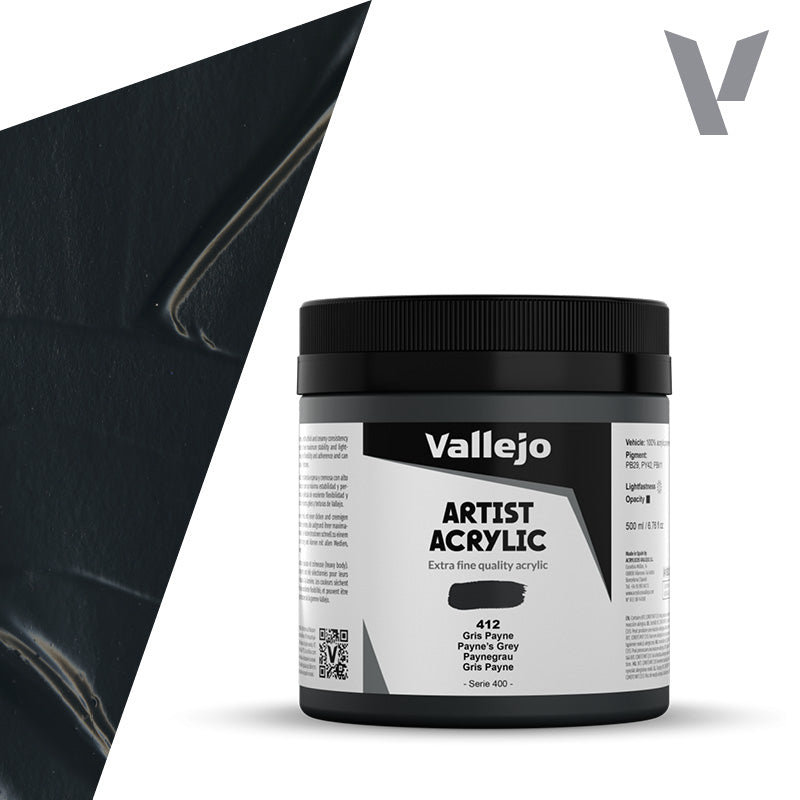 Pintura Acrílica Gris Payne 500 ml - Bellas Artes