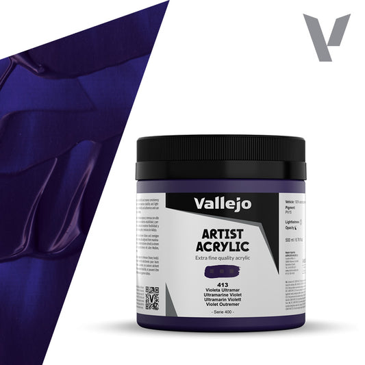 Pintura Acrílica Violeta Ultramar 500 ml - Bellas Artes
