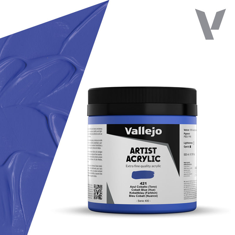 Pintura Acrílica Azul Cobalto (Tono) 500 ml - Bellas Artes