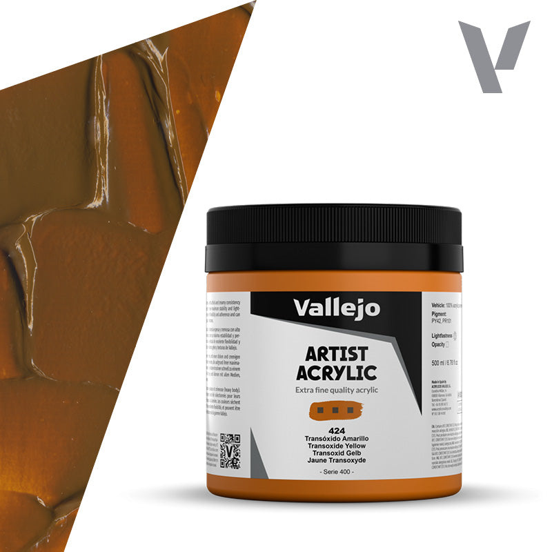 Pintura Acrílica Transóxido Amarillo 500 ml - Bellas Artes
