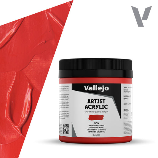 Pintura Acrílica Bermellón (Tono) 500 ml - Bellas Artes