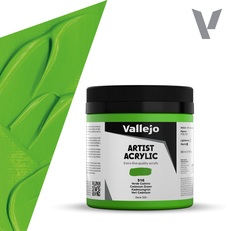 Pintura Acrílica Verde Cadmio 500 ml - Bellas Artes