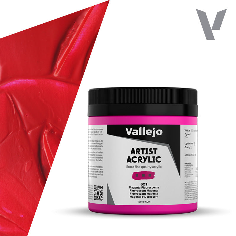 Pintura Acrílica Magenta Fluorescente 500 ml - Bellas Artes