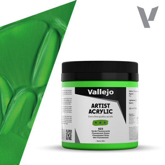 Pintura Acrílica Verde Fluorescente 500 ml - Bellas Artes
