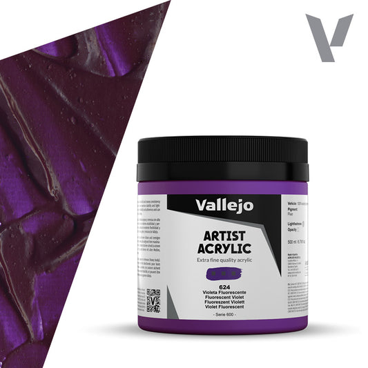 Pintura Acrílica Violeta Fluorescente 500 ml - Bellas Artes