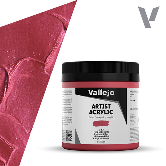 Pintura Acrílica Rojo Iridiscente 500 ml - Bellas Artes