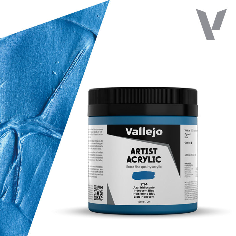 Pintura Acrílica Azul Iridiscente 500 ml - Bellas Artes