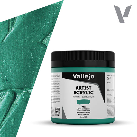Pintura Acrílica Verde Iridiscente 500 ml - Bellas Artes