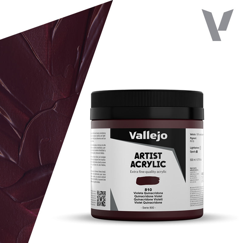 Pintura Acrílica Violeta Quinacridona 500 ml - Bellas Artes