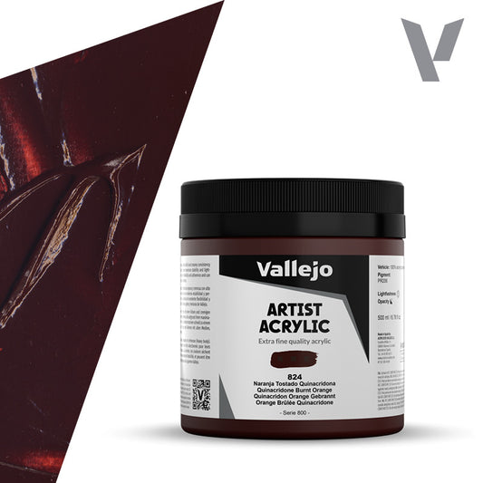 Pintura Acrílica Naranja Tostado Quinacridona 500 ml - Bellas Artes