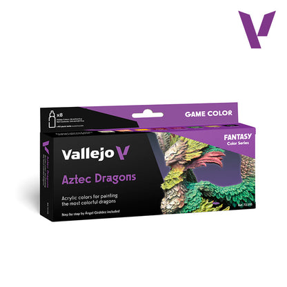 Set de 8 pinturas para dragones aztecas