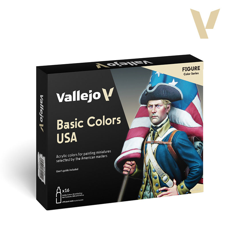 Set de 16 pinturas Basic Colors USA