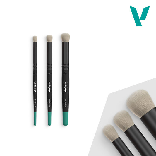 Set de 3 pinceles para técnicas de pincel seco - Dry Brush Set