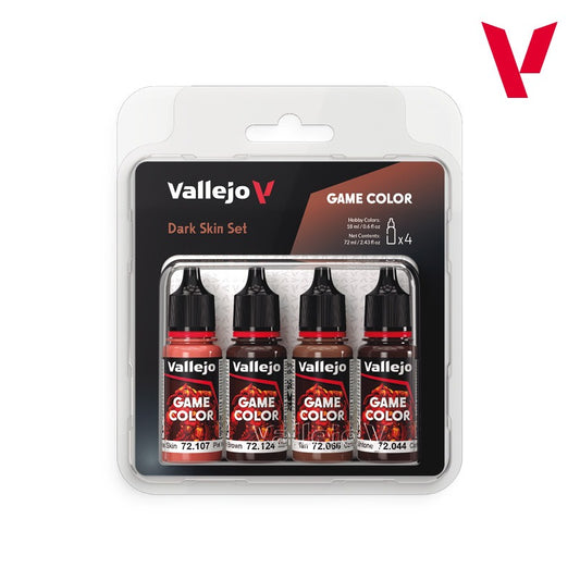 Set de 4 Pinturas Pieles Oscuras 18 ml - Game Color