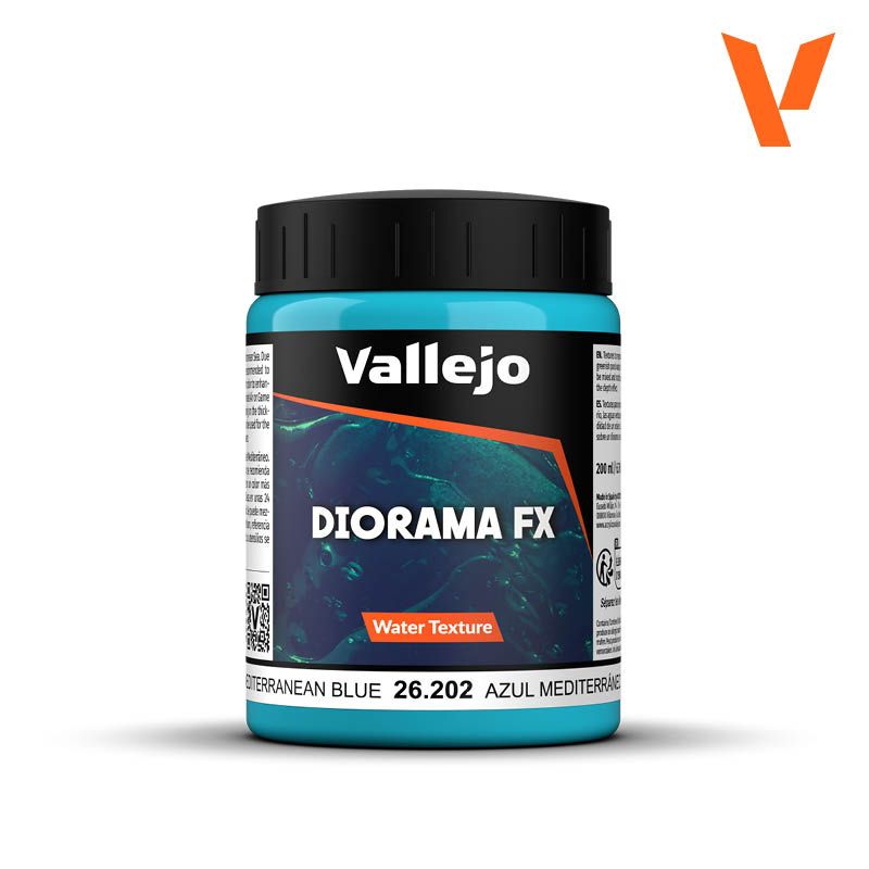 Textura en gel Azul Mediterráneo para diorama