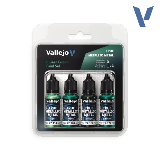 Set Verde Sombrío - 4 pinturas metálicas para miniaturas