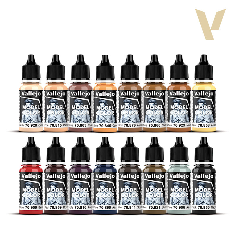 Set de 16 pinturas para tonos de piel y rostros (2)